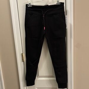NWT Game Time womens Black Joggers with Pink Accents size small (fits like XXS)